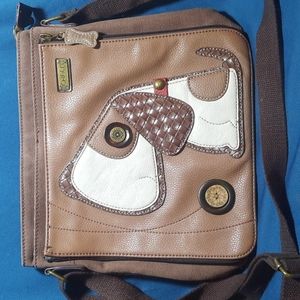 Chala Toffý Dog vegan leather deluxe messenger Crossbody bag nwot